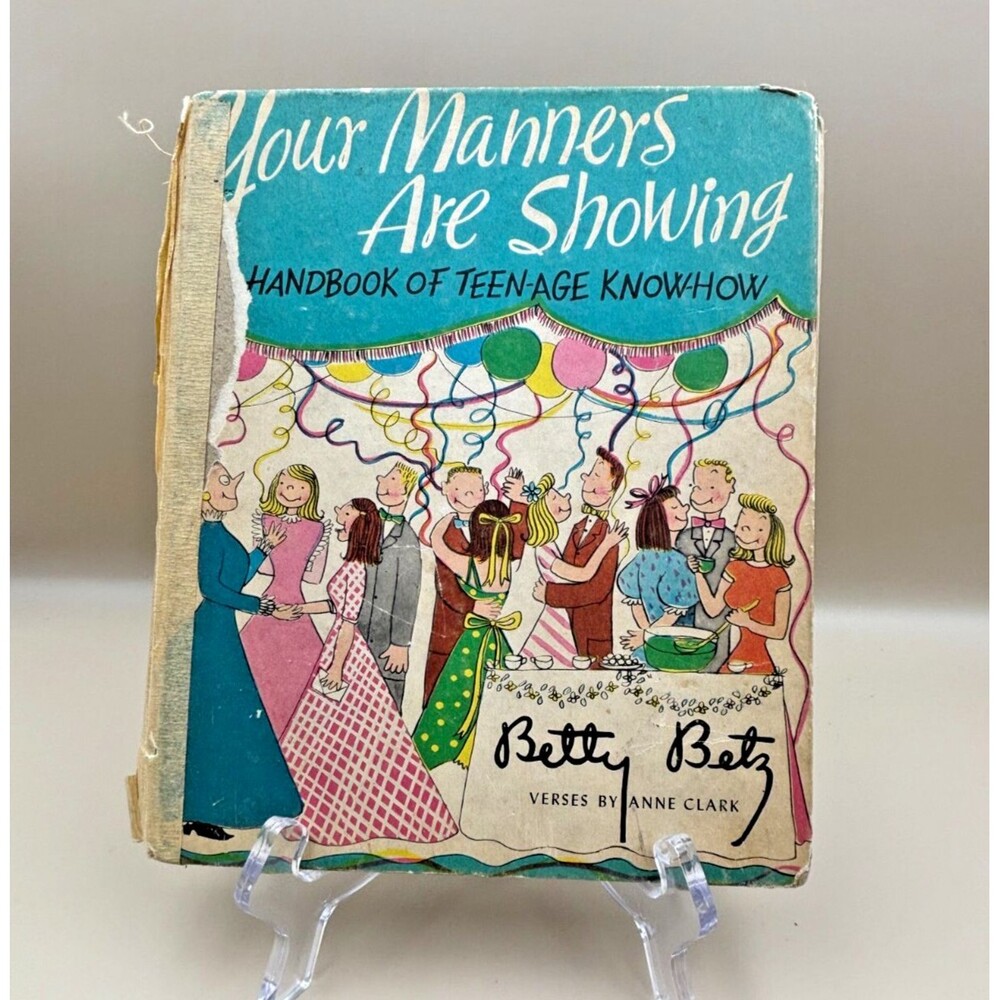 1946 "Your Manners Are Showing" by Betty Betz Teen Know-How for Framing & Decor